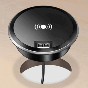 15W Wireless Charger with USB & USB-C ports BLACK